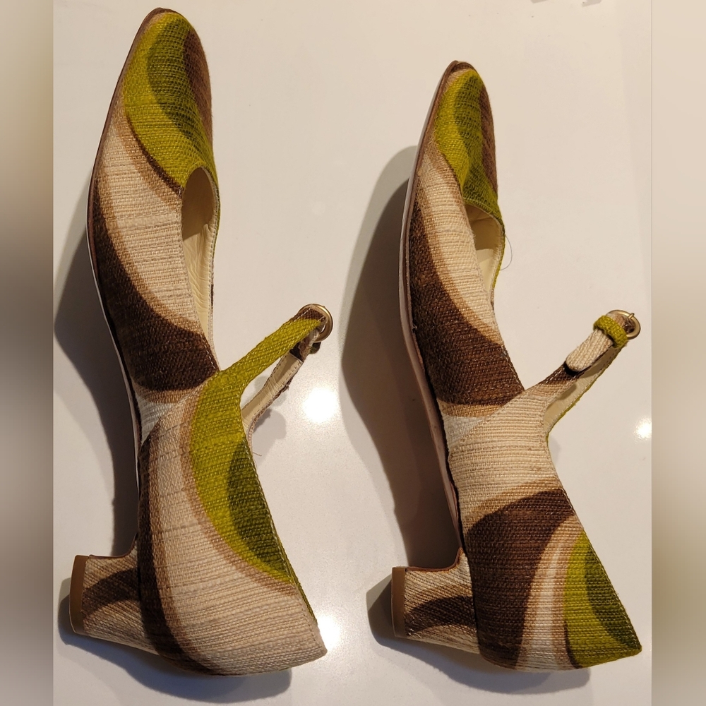 Miu Miu canvas mary jane pumps, abstract print, size 36.5 - Picture 2 of 5